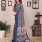 Rajwada Grey Georgette Printed Saree For Women