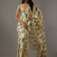 Rajwada Light Green Georgette Printed Saree With Unstitched Blouse For Women