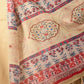 Rajwada Cream Silk Blend Printed Saree For Women