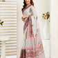 Rajwada Multicolour Cotton Linen Zari Work Saree For Women
