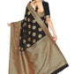 Rajwada Black Silk Blend Embellished Saree For Women