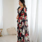 Rajwada Black Georgette Floral Print Saree For Women