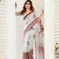 Rajwada Multicolour Cotton Linen Zari Work Saree For Women