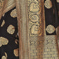 Rajwada Black Silk Blend Embellished Saree For Women