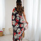 Rajwada Black Georgette Floral Print Saree For Women