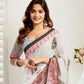 Rajwada Multicolour Cotton Linen Zari Work Saree For Women