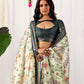 Rajwada Green Silk Blend Printed Saree For Women