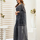 Rajwada Black Cotton Linen Zari Work Saree For Women