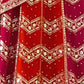 Rajwada Pink And Orange Georgette Embellished Semi-Stitched lehenga For Women