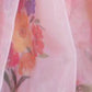 Rajwada Light Pink Organza Printed Saree With Unstitched Blouse For Women