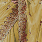 Rajwada Yellow Georgette Embellished Elegant Saree For Women