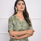 Rajwada Green Chanderi Embroidered And Printed Stitched Kurta Set Without Dupatta For Women