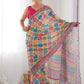 Rajwada Multicolor Georgette Printed  Saree For Women