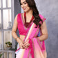 Rajwada Multicolor Georgette Lace Work Saree With Unstitched Blouse For Women