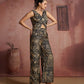 Rajwada Black Cotton Blend Printed Co-ord Set For Women