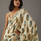 Rajwada Light Green Georgette Printed Saree With Unstitched Blouse For Women