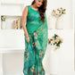 Rajwada Green Cotton Linen Zari Work Saree For Women