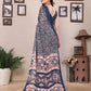 Rajwada Grey Georgette Printed Saree For Women