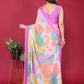 Rajwada Multicolor Silk Blend Printed Saree For Women