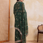 Rajwada Green Georgette Printed Saree For Women