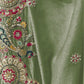 Rajwada Light Green Georgette Crush Embroidered Elegant Saree For Women