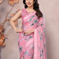 Rajwada Pink Georgette Printed Saree For Women