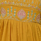 Mustard Yellow Silk Blend Embellished Kurta Set