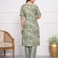 Rajwada Green Chanderi Embroidered And Printed Stitched Kurta Set Without Dupatta For Women