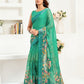 Rajwada Green Cotton Linen Zari Work Saree For Women