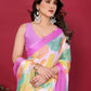 Rajwada Multicolor Silk Blend Printed Saree For Women