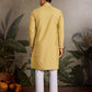 Rajwada Yellow Silk Blend Embroidered Stitched Kurta For Men