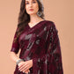 Rajwada Wine Georgette Embroidered Elegant Saree For Women
