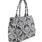 Rajwada Black And White Woven Tote Bag for Women