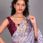 Rajwada Off White Faux Pearls Embellished Long Neck Piece For Women
