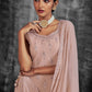 Rajwada Women Beautiful Embroidered Peach Georgette Stitched Kurta Set