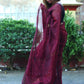 Rajwada Maroon Cotton  Saree  With Unstitched Blouse for Women