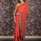 Rajwada Red Embroidered Chiffon Saree Without Blouse for Women