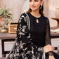 Rajwada Black Georgette Embroidered Semi-Stitched Kurta Set For Women