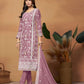 Rajwada Pink Embroidered Semi Stitched Kurta Set  For Women