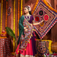 Rajwada Coral Cotton Blend Embroidered Semi-Stitched lehenga For Women