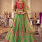 Rajwada Green Embroidered Art Silk Semi Stitched Lehenga With Blouse For Women