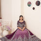 Rajwada violet Crepe Embroidered Semi Stitched Lehenga With Unstitched Blouse for Women