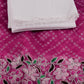 Rajwada - Pink Printed Saree with Unstitched Blouse