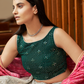 Rajwada Women White Georgette Semi Stitched Lehenga With Unstitched Blouse