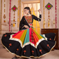 Rajwada Multicolor Viscose Cotton Embroidered Semi-Stitched Lehenga Choli For Women