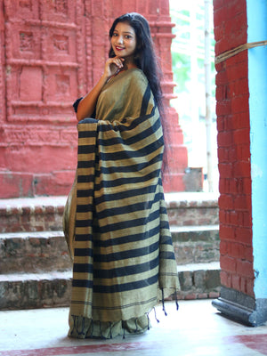 Rajwada Green Cotton  Saree  With Unstitched Blouse for Women
