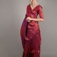 Purple Silk Blend Woven Saree With Unstitched Blouse