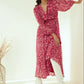 Rajwada Pink Rayon Stitched Printed Indo Western Dress For Women
