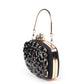 Rajwada Black Crystal Embellished Clutch For Women