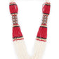 Rajwada Red and White Multi-strand Beaded Neck Piece for Women